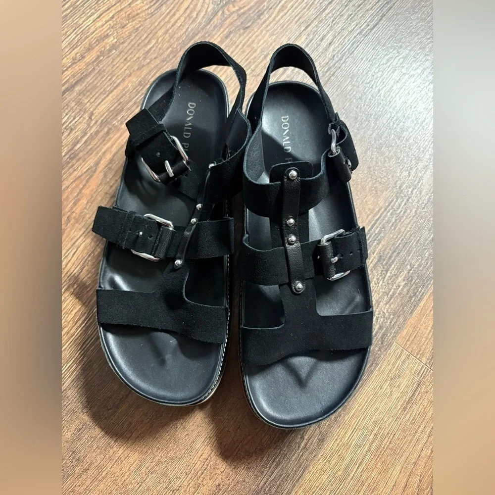 Donald Pliner Jesmin fisherman platform sandals black - Picture 2 of 5